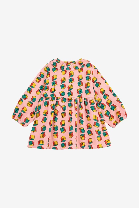Fete Bobo Choses rochie din bumbac pentru bebeluși Dices 225AB088 roz