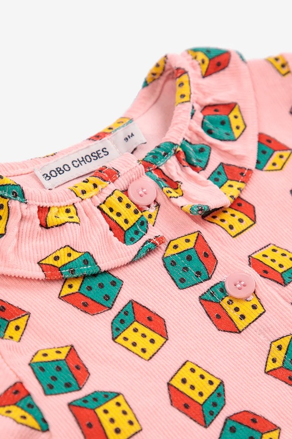 Bobo Choses rochie din bumbac pentru bebeluși Dices roz 225AB088