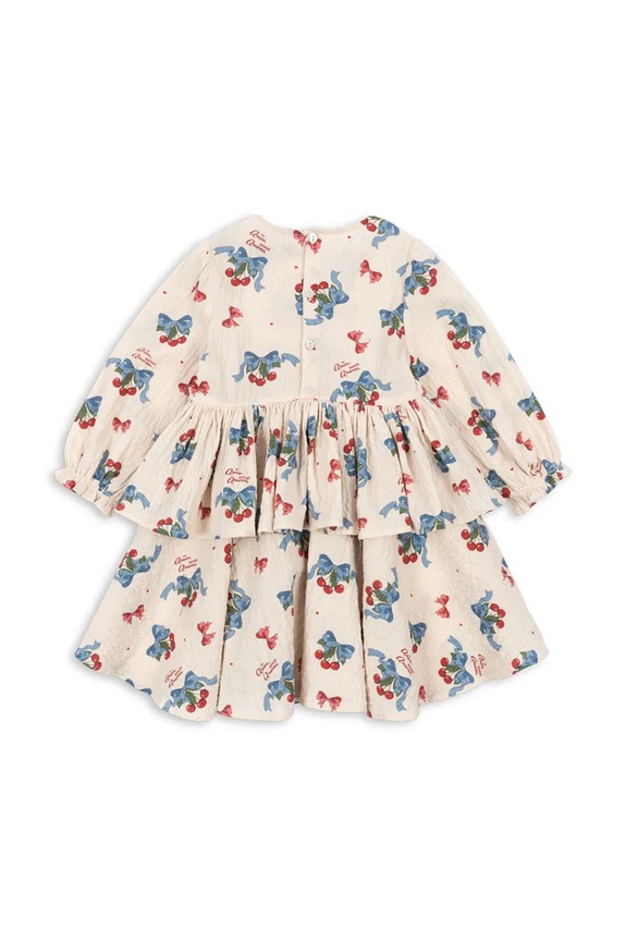 Dievčenské šaty Konges Sløjd ELIN DRESS GOTS KS103794.9BYA béžová AW25