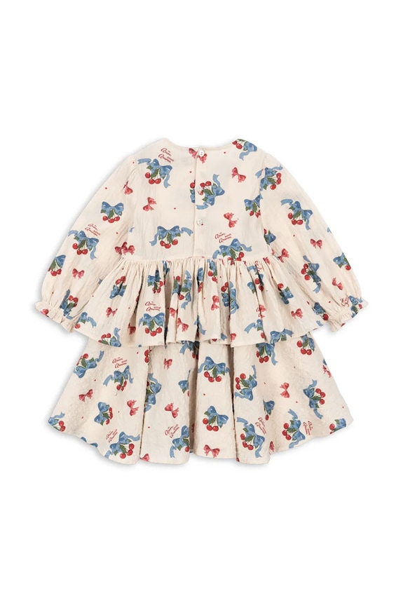 Dievčenské šaty Konges Sløjd ELIN DRESS GOTS KS103794.9BYA béžová AW25