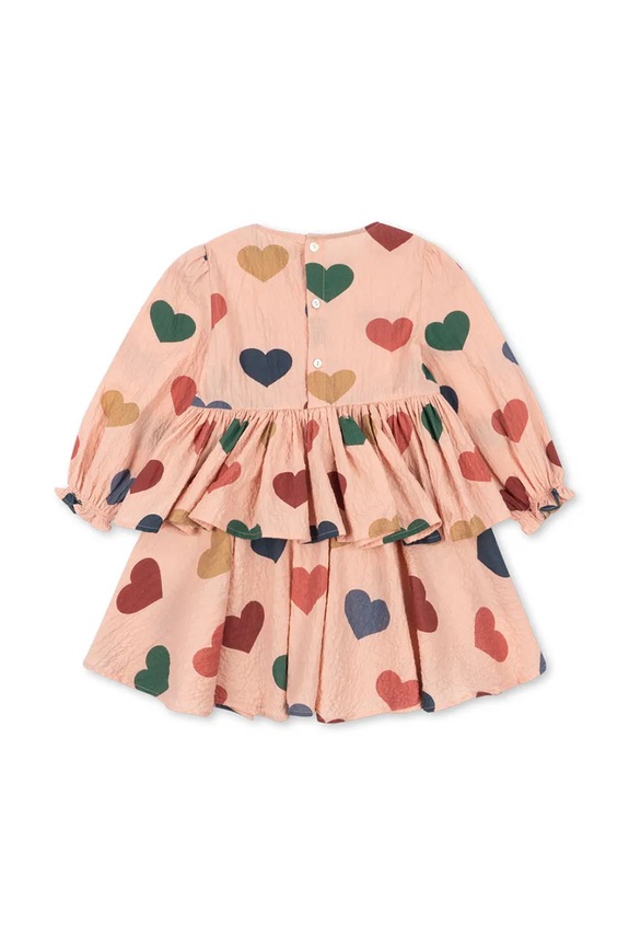 Dievčenské šaty Konges Sløjd ELIN DRESS GOTS KS103794.9BYA ružová AW25