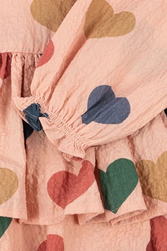 Dievčenské šaty Konges Sløjd ELIN DRESS GOTS KS103794.9BYA ružová