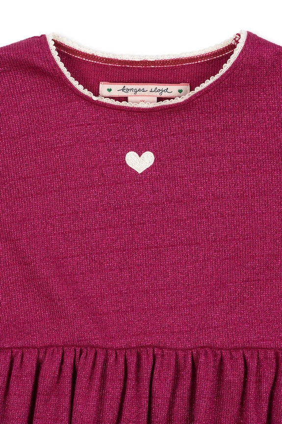 Dievča Šaty pre bábätká Konges Sløjd ROLI DRESS KS103968.9BYA burgundské