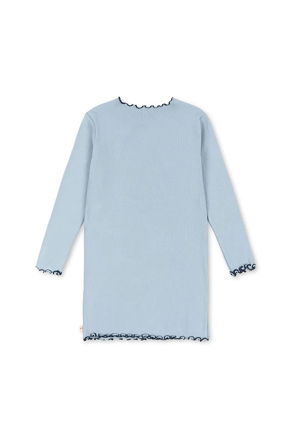 Konges Sløjd sukienka RIVI RIB DRESS OCS KS104073.9BYA niebieski AW25