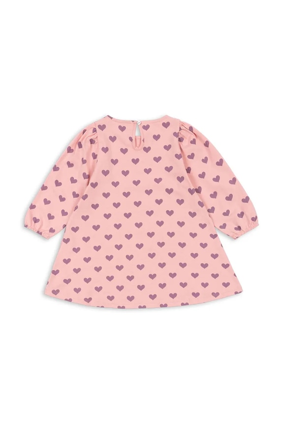 Dječja pamučna haljina Konges Sløjd DREY DRESS GOTS KS103782.9BYA roza AW25