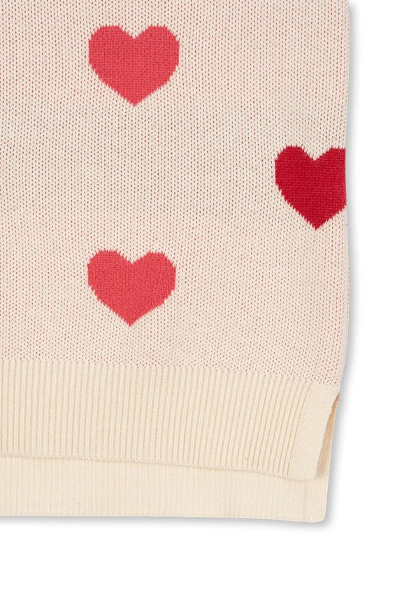 Παιδικό βαμβακερό φόρεμα Konges Sløjd LAPIS KNIT DRESS GOTS KS103854.9BYA μπεζ