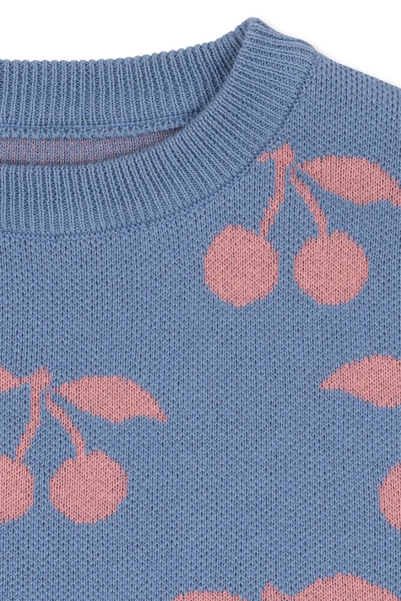 Κοριτσίστικα Παιδικό βαμβακερό φόρεμα Konges Sløjd LAPIS KNIT DRESS GOTS KS103854.9BYA μωβ