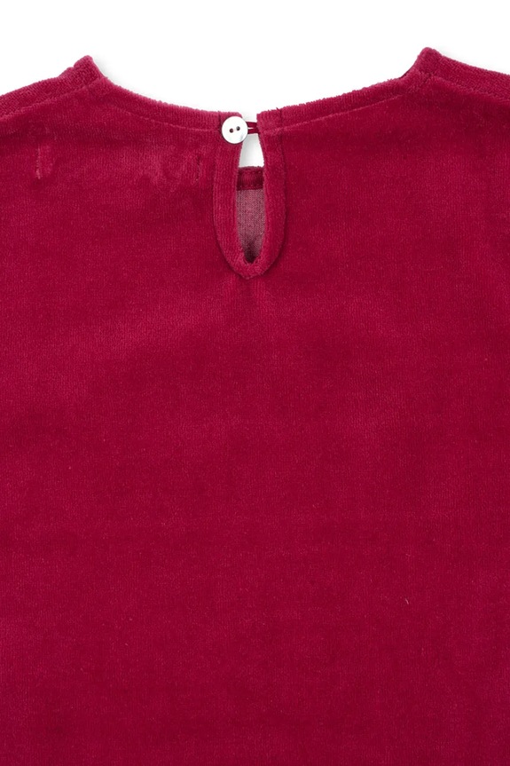Konges Sløjd rochie fete VELOU DRESS GOTS burgundia KS104029.9BYA