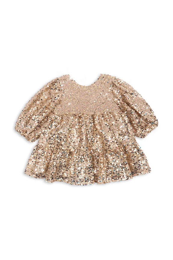 Konges Sløjd vestito bambina LILA SEQUINS BOW DRESS KS103858.9BYA oro AW25
