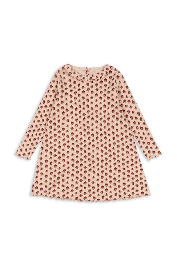Otroška obleka Konges Sløjd NIA DRESS GOTS Mini oranžna KS103942.9BYA