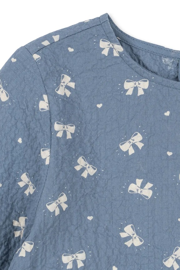 Dječja haljina Konges Sløjd VIDA DRESS GOTS plava KS104033.9BYA