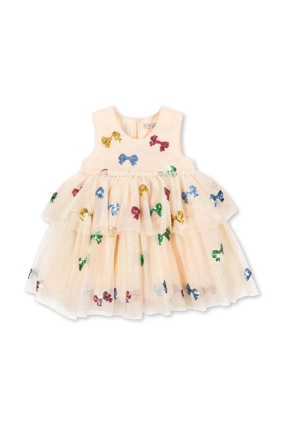 Παιδικό φόρεμα Konges Sløjd YVONNE FAIRY DRESS μίνι μπεζ KS104046.9BYA