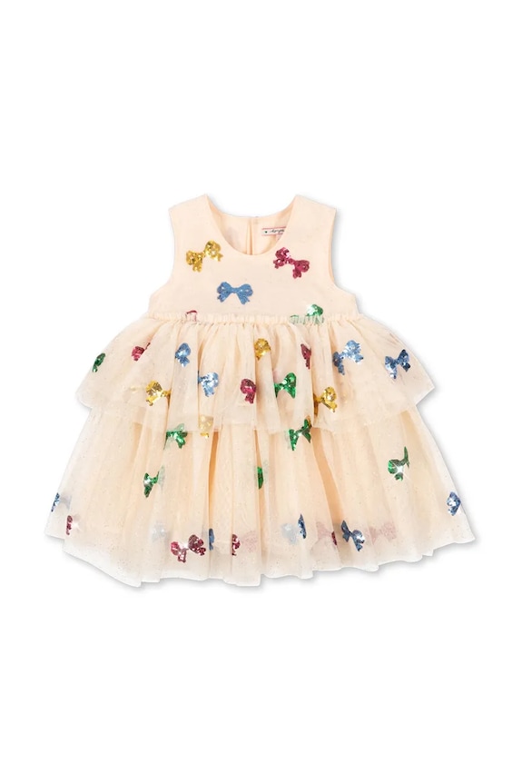 Otroška obleka Konges Sløjd YVONNE FAIRY DRESS Okrogel bež KS104046.9BYA