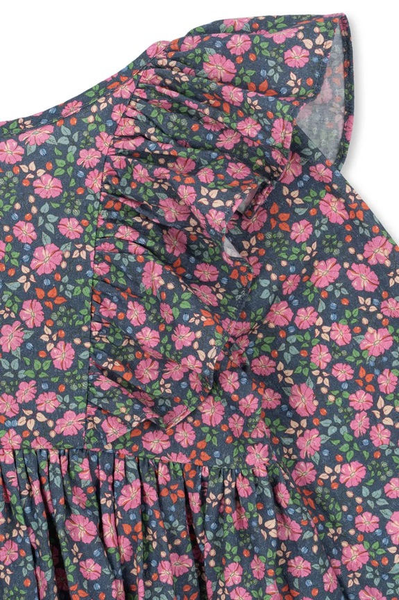 Παιδικό βαμβακερό φόρεμα Konges Sløjd CIANNA LS BOW DRESS GOTS πολύχρωμο KS103755.9BYA
