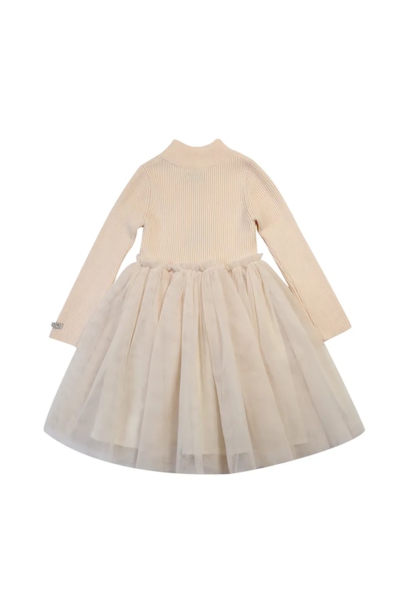 Παιδικό φόρεμα από μαλλί Donsje Lotus Dress 4043900.98.140 μπεζ AW25