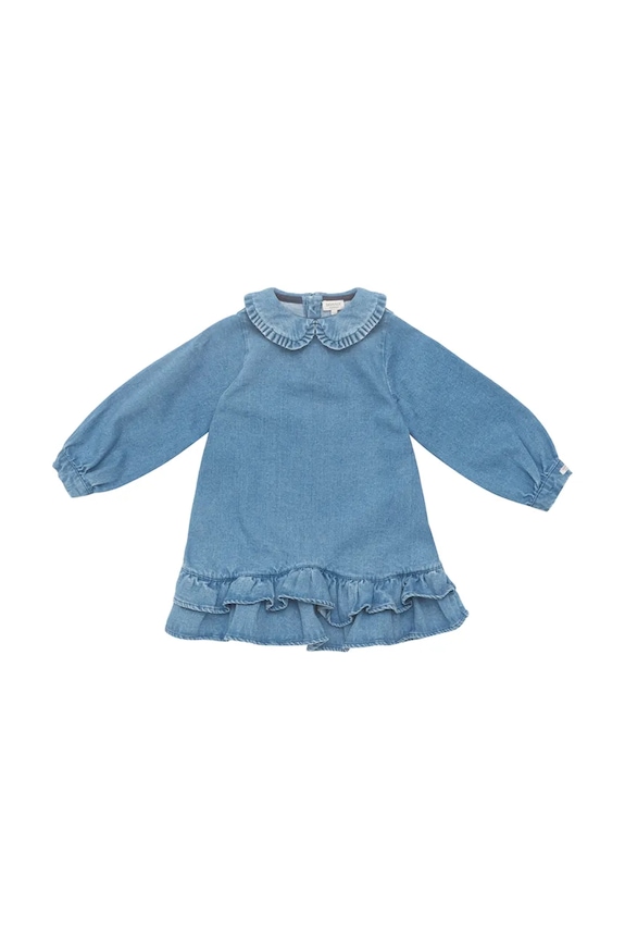 Detské bavlnené šaty Donsje Luus Dress 4108010 modrá AW25