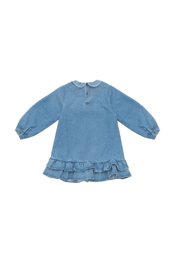 Dievča Detské bavlnené šaty Donsje Luus Dress 4108010 modrá
