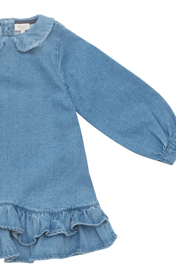 Detské bavlnené šaty Donsje Luus Dress modrá 4108010