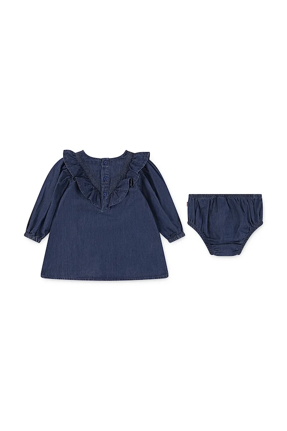 Levi's sukienka WILD WEST RUFFLE DRESS 1EN585 granatowy AW25