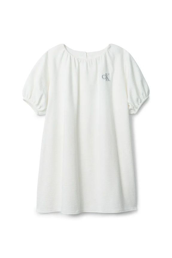 Παιδικό βαμβακερό φόρεμα Calvin Klein Jeans IG0IG03013.9BYA μπεζ AW25