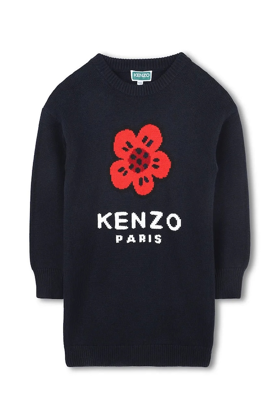 Kenzo Kids rochie din amestec de lână pentru copii mini bleumarin K61356.86.108