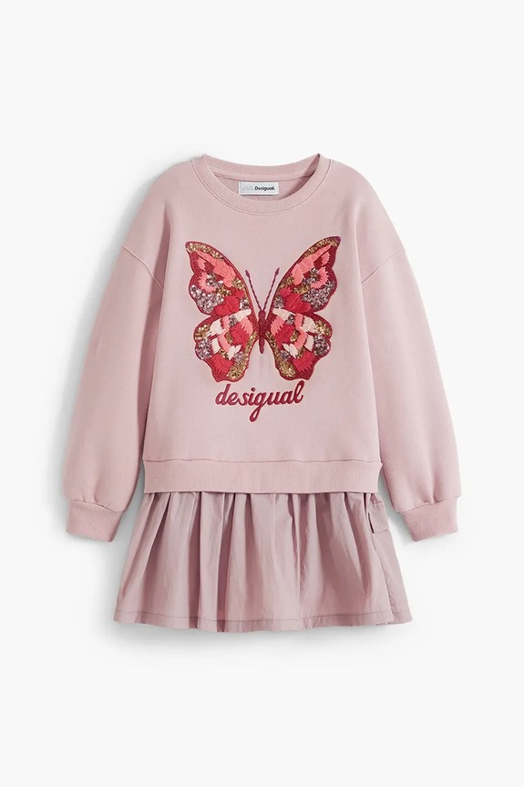 Dívčí šaty Desigual 25WGVK01 růžová AW25