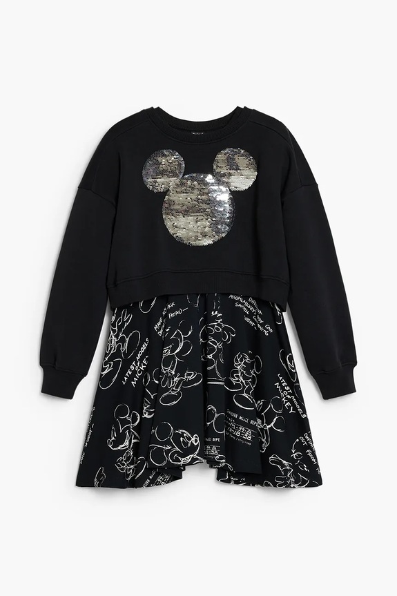 Desigual gyerek ruha hosszú fekete 25WGVK19