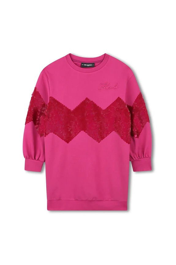 Dievčenské šaty Karl Lagerfeld Z30615.114.150 ružová AW25