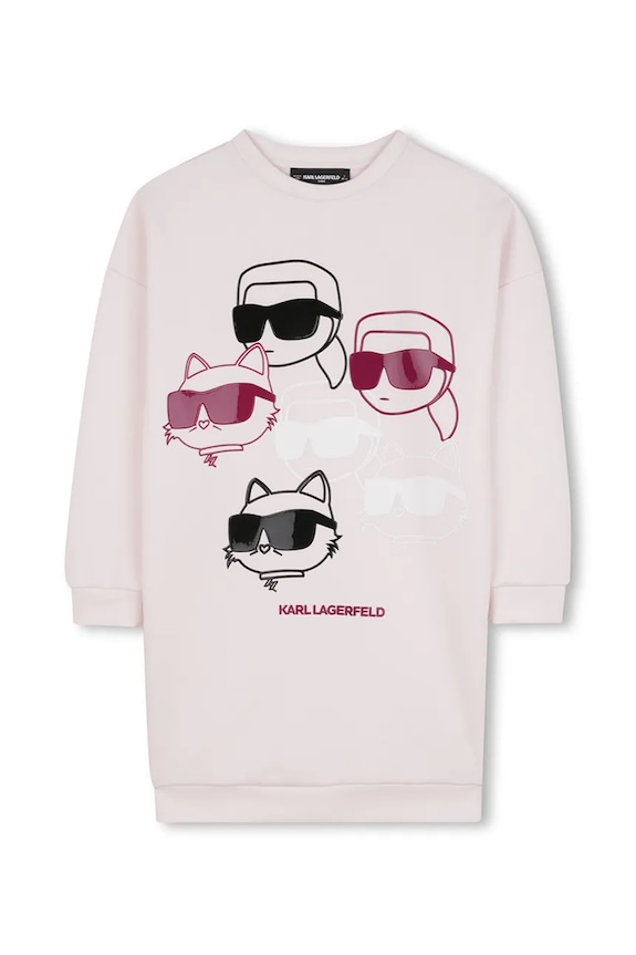 Дитяча сукня Karl Lagerfeld довгий рожевий Z30616.156.162