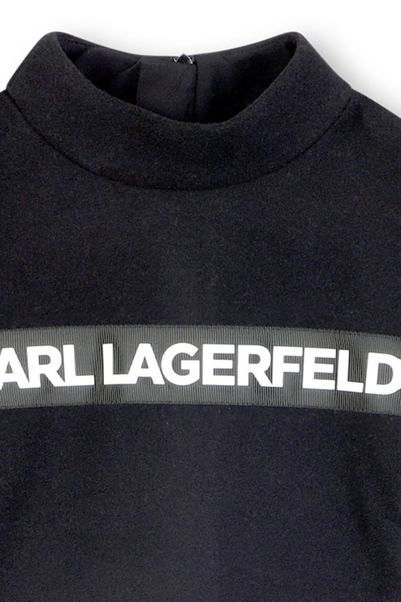 Παιδικό φόρεμα με προσθήκη μαλλιού Karl Lagerfeld μαύρο Z30618.114.150