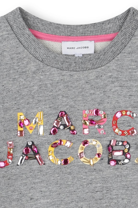 Dievčenské bavlnené šaty Marc Jacobs sivá W60607.114.150