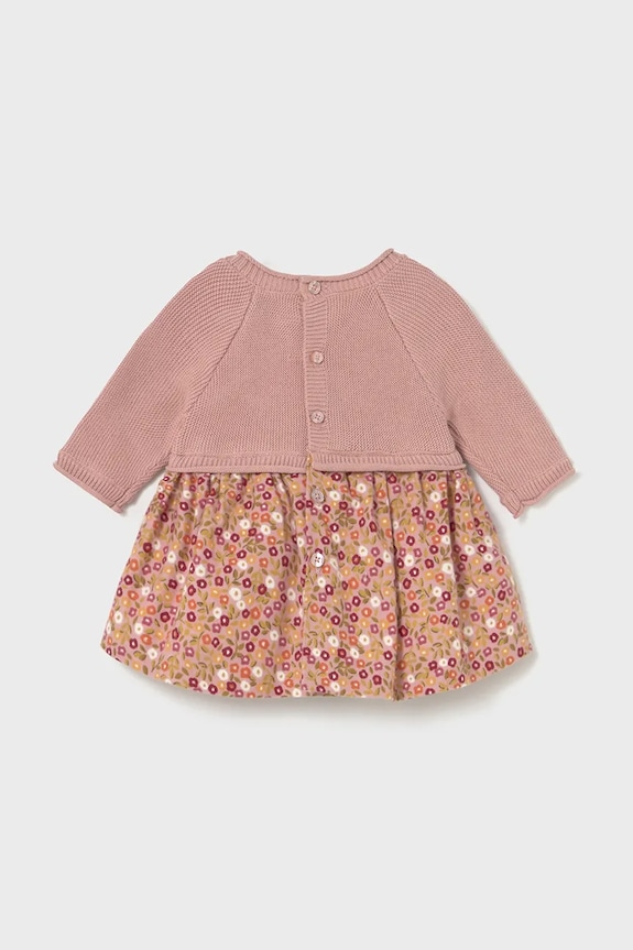 Mayoral Newborn rochie din bumbac pentru bebeluși 2821.2M.Newborn.9BYA roz AW25