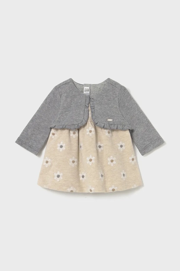 Kojenecké šaty Mayoral Newborn mini béžová 2832.2L.Newborn.9BYA