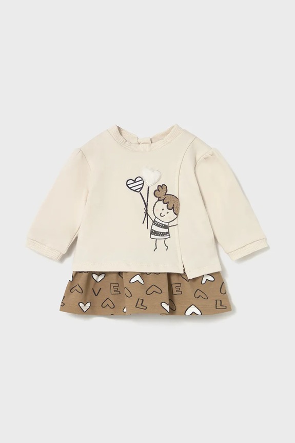 Mayoral Newborn vestito neonato svasato beige 2833.2P.Newborn.9BYA