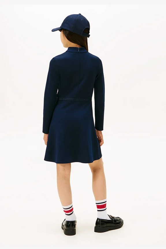 Παιδικό φόρεμα Tommy Hilfiger KG0KG08790.128.176.9BYA σκούρο μπλε