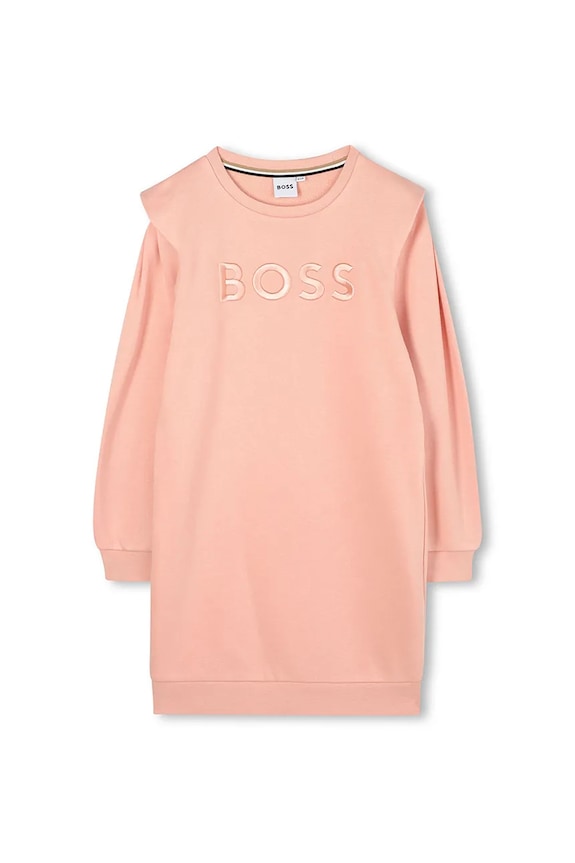 BOSS gyerek gyapjúkeverék ruha J52409.114.150 narancssárga AW25