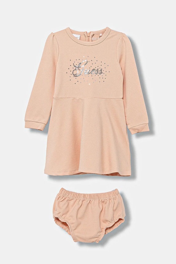 Haljina za bebe Guess natpis narančasta A5BK04.KAE30.9BYA