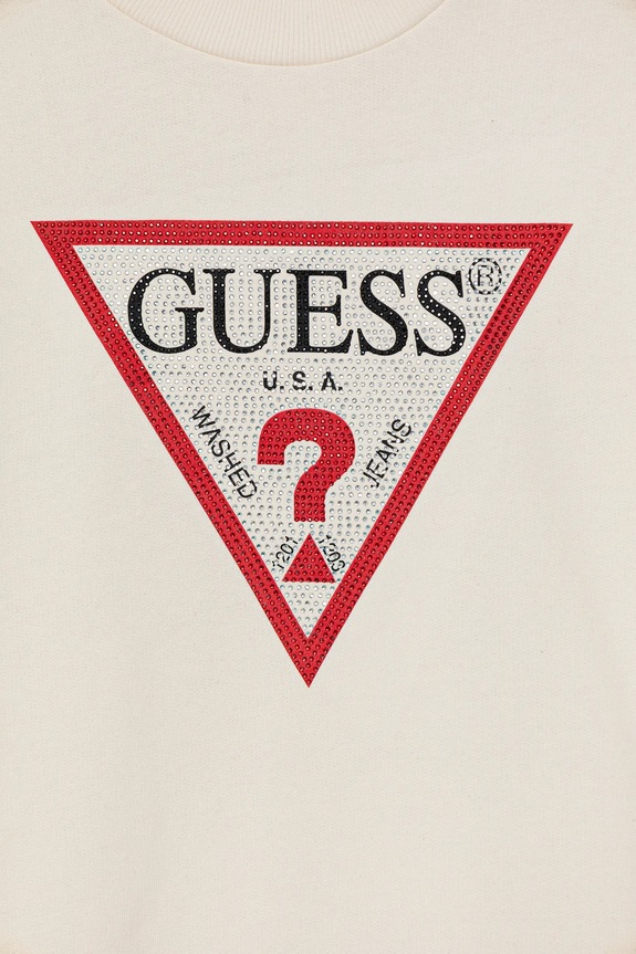 Fete Guess rochie din bumbac pentru copii J3YK20.KA6R4.9BYA bej