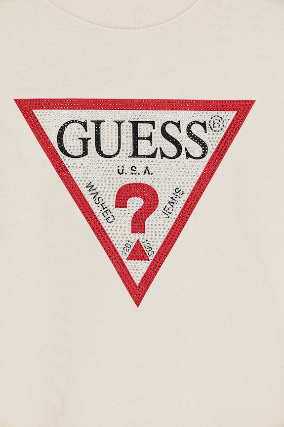 Fete Guess rochie din bumbac pentru copii J3YK20.KA6R4.9BYA bej