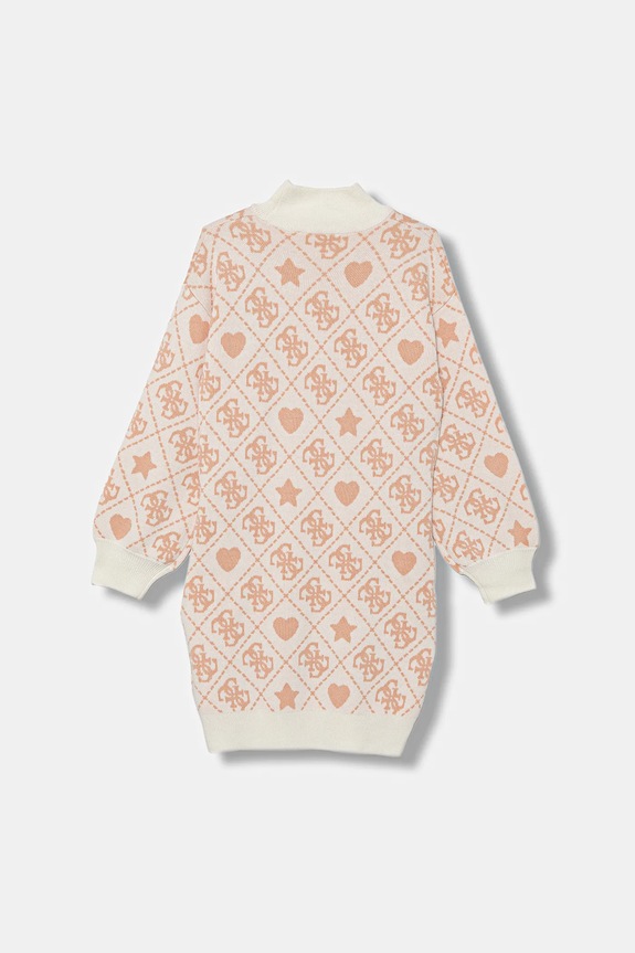 Dievčenské šaty s prímesou vlny Guess J5BK03.Z3K10.9BYA oranžová AW25