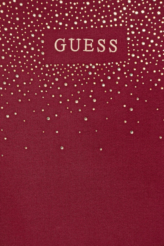 DÍVKA Dětské bavlněné šaty Guess J5BK07.KAV34.9BYA burgundské