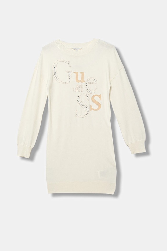 Guess sukienka dziecięca z elastanem beżowy J5BK20.Z2NQ2.9BYA