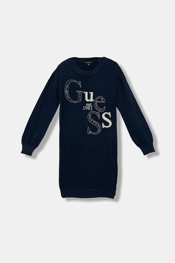 Guess sukienka dziecięca z elastanem granatowy J5BK20.Z2NQ2.9BYA