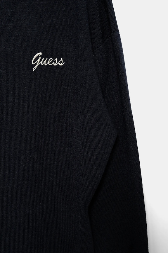 Dievča Detské šaty s prímesou vlny Guess J5BK32.Z1152.9BYA tmavomodrá