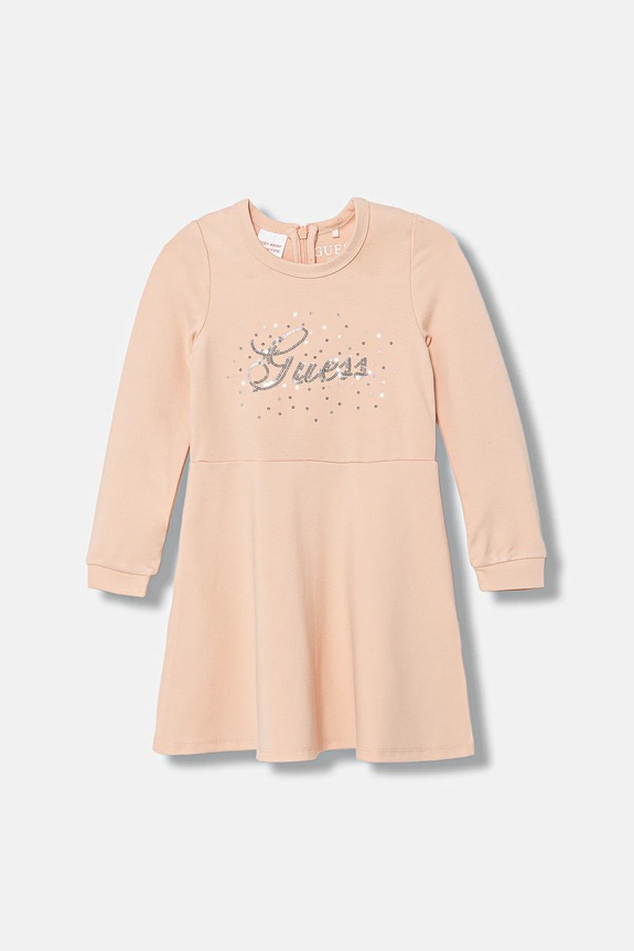 Παιδικό φόρεμα Guess μακρύ πορτοκαλί K5BK03.KAE30.9BYA