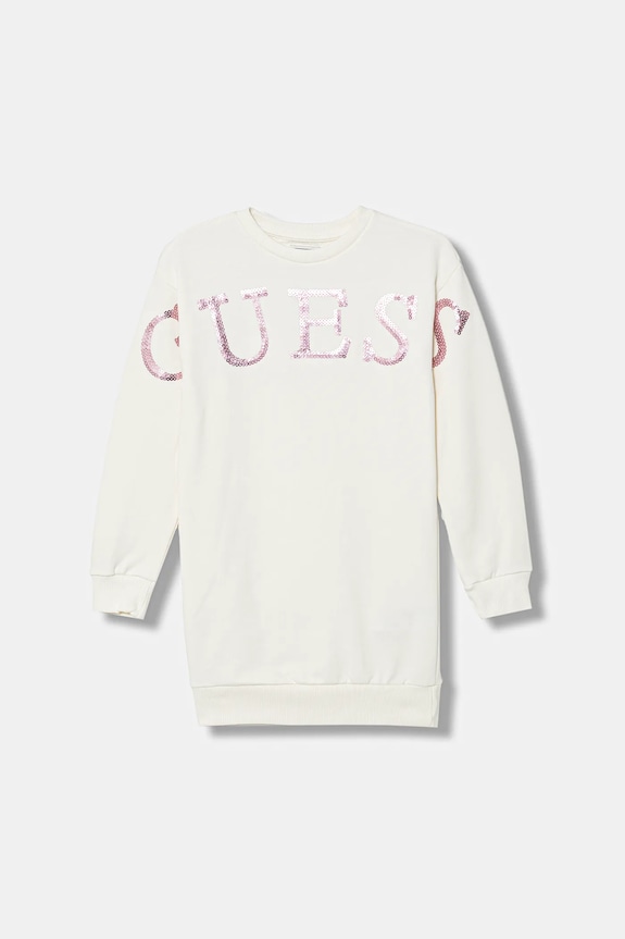 Хлопковое детское платье Guess хлопок бежевый K5BK10.KAD74.9BYA