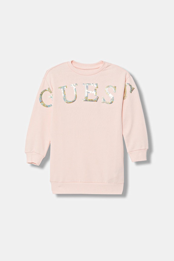 Dětské bavlněné šaty Guess mini růžová K5BK10.KAD74.9BYA