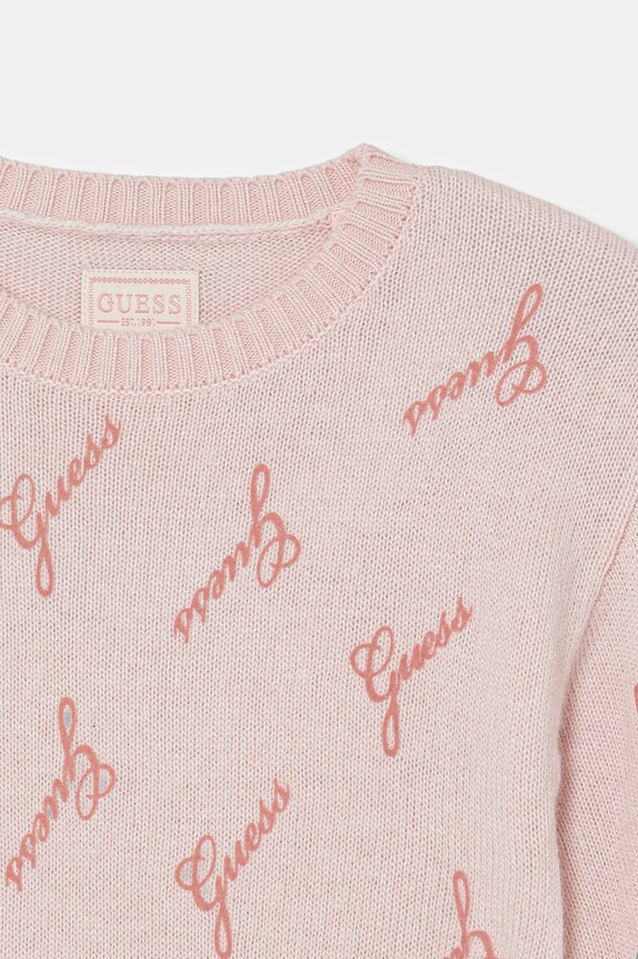 Dziewczynka Guess sukienka dziecięca z dodatkiem wełny K5BK15.Z0870.9BYA różowy