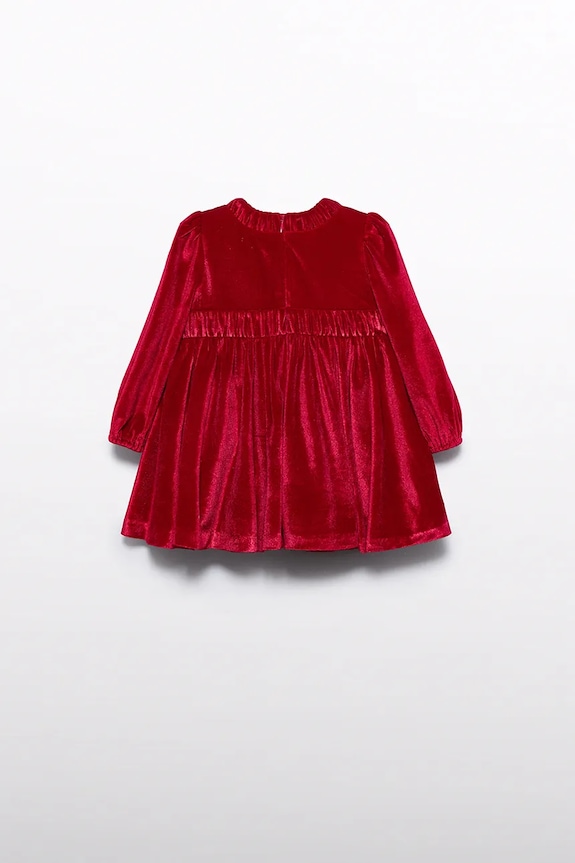 Βρεφικό βελούδινο φόρεμα Abel&Lula 5508.10.Baby.9BYA κόκκινο AW25