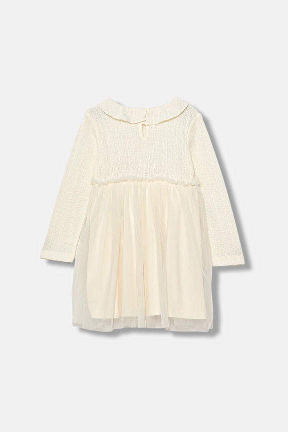 Dievčenské šaty United Colors of Benetton 4JACGV02J.P.seasonal béžová AW25